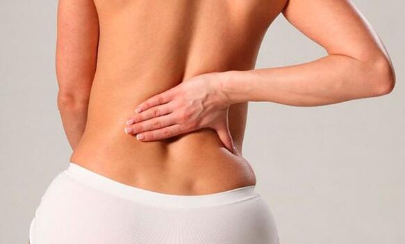 back pain in the lumbar region